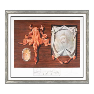 1977 Les Spoutniks Astiques Elasticots Surreal Red Color Lithograph on Rives Paper Salvador Dalí For Sale