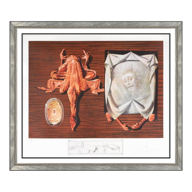 1977 Les Spoutniks Astiques Elasticots Surreal Red Color Lithograph on Rives Paper Salvador Dalí For Sale