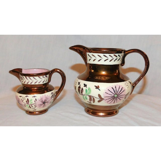 Vintage Copper Lustre Creamers - Set of 2 For Sale - Image 13 of 13