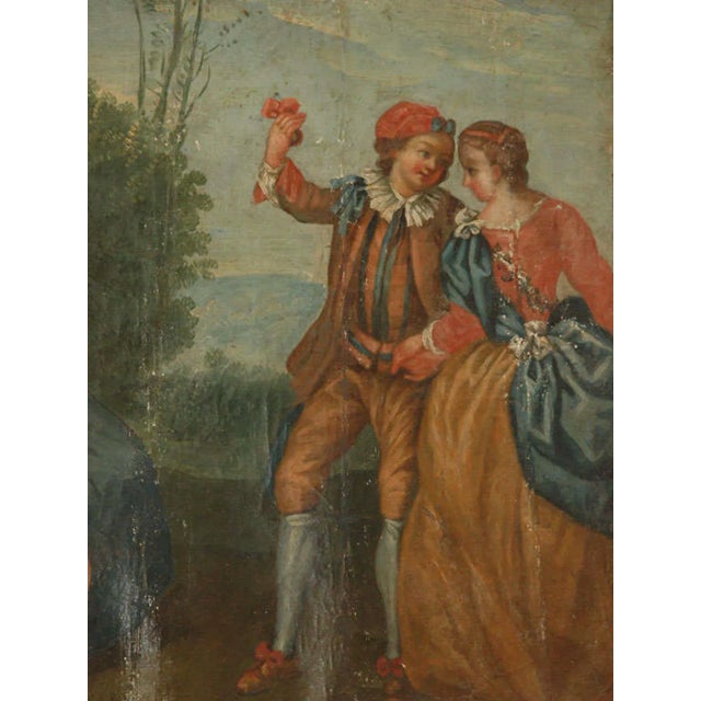 Rococo Polychrome French Trumeau For Sale - Image 3 of 5