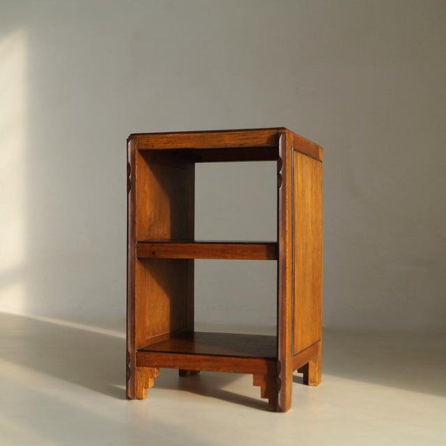 Dutch Art Deco Amsterdam School Arts & Crafts Side Table with Shelving, 1920s For Sale - Image 17 of 17