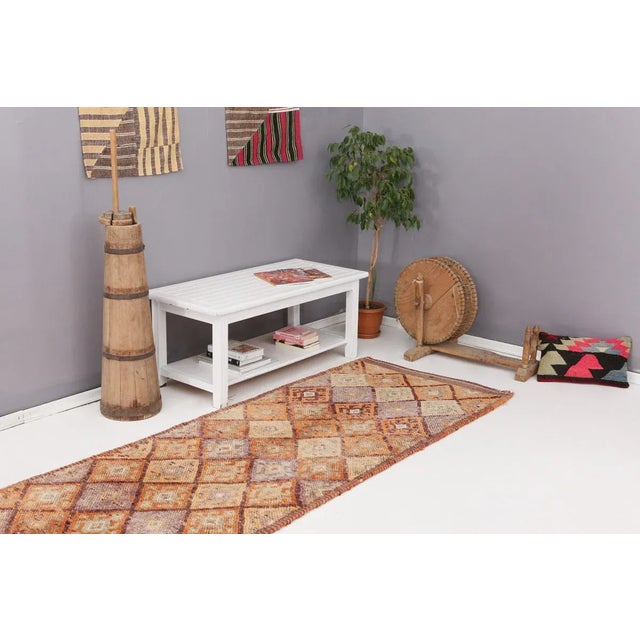 Mid 20th Century Vintage Faded Runner For Sale In Los Angeles - Image 6 of 7