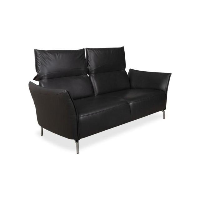 Vanda 2-Seater Sofa in Anthracite Leather from Koinor For Sale - Image 5 of 13