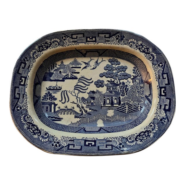 Late 19th Century English Transferware Platter For Sale