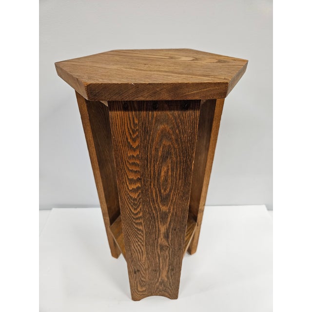 Stickley Antique Oak Plant Stand For Sale - Image 4 of 13