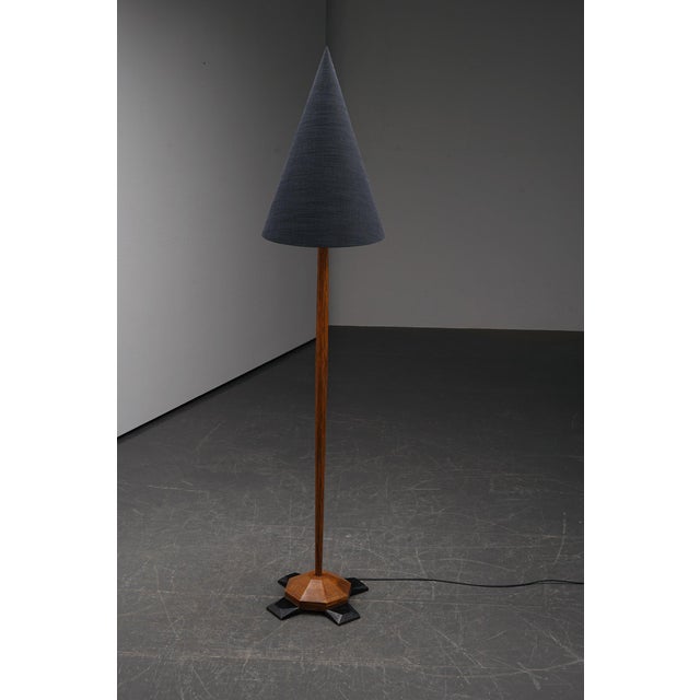 Black French Art Deco Standing Lamp, 1930s For Sale - Image 8 of 15