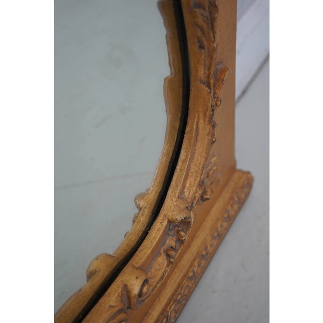 French Louis XV Trumeau Style Gold Mirror For Sale In Philadelphia - Image 6 of 12