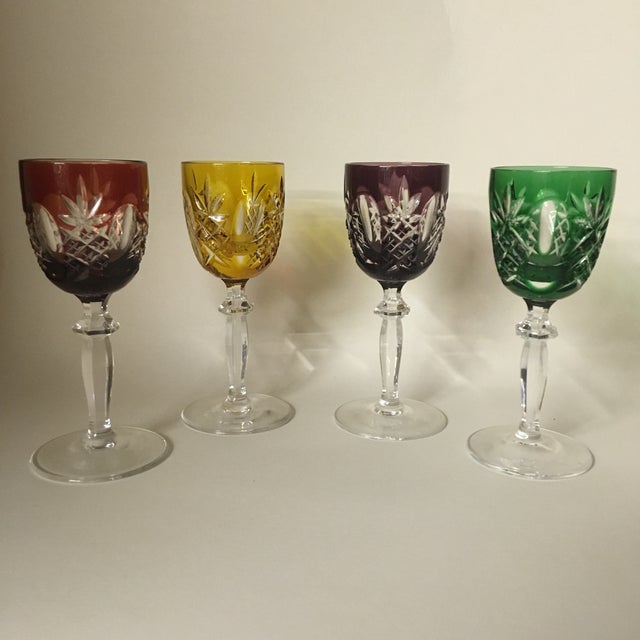 German Cut Crystal Cordial Glasses Set of 4 Chairish