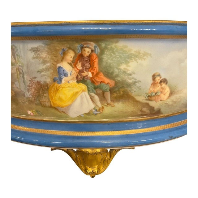 Late 19th Century Set of Three Late 19th Century Sèvres Style Porcelain Vases For Sale - Image 5 of 6