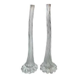Midcentury Slender Bud Vases - a Pair For Sale