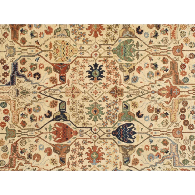 Pasaragd DC Ivory Color Fine Hand Knotted Persian Heriz Design Rug For Sale - Image 4 of 8