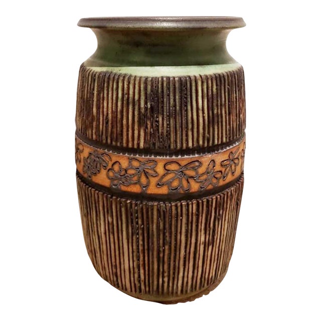 Andrew Bergloff (1929 - 2015) Signed Ceramic Vase For Sale