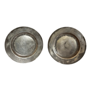 Rare Pair of Pewter Plates Circa 1735
