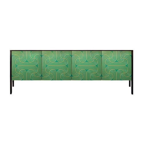 Emerald Four Door Loop Sideboard by Coucou Manou For Sale