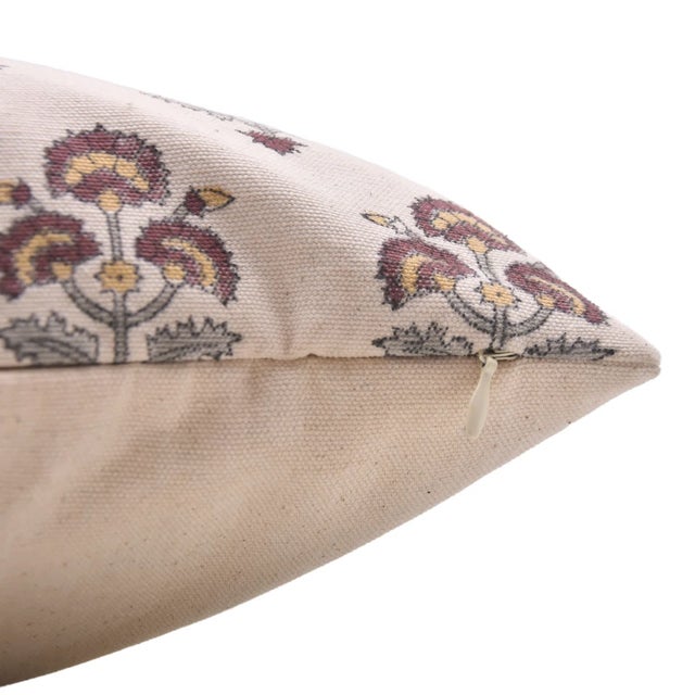 Art Deco Fabdivine Handmade Block Printed Cushion Cover 24x24 Inch Duck Canvas-Traffic Light For Sale - Image 3 of 4