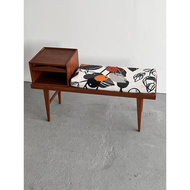 Wood Mid-Century Modern Scandinavian Gossip Bench, 1970s For Sale - Image 7 of 11