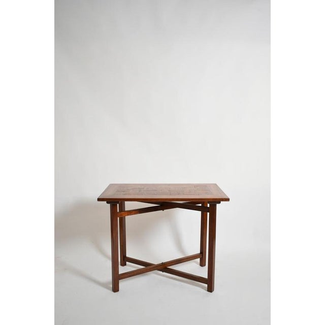 X Shaped Foot Chessboard Table For Sale - Image 6 of 6