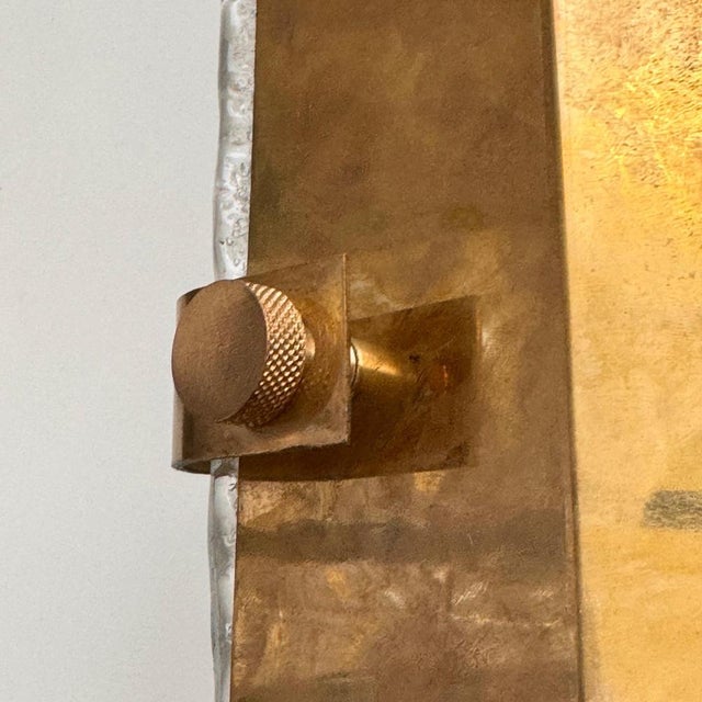 Murano Glass and Brass Sconces attributed to Fontana Arte, 1960, Set of 2 For Sale - Image 15 of 18