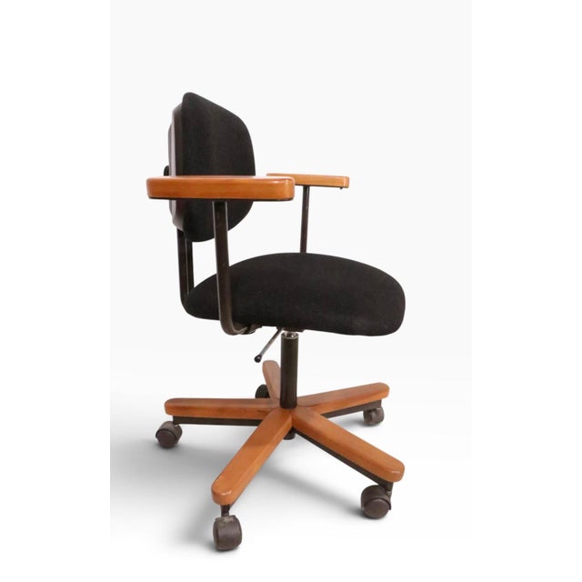 Vintage Adjustable Swivel Desk Chair Stool by Hon C. 1970's For Sale - Image 10 of 17