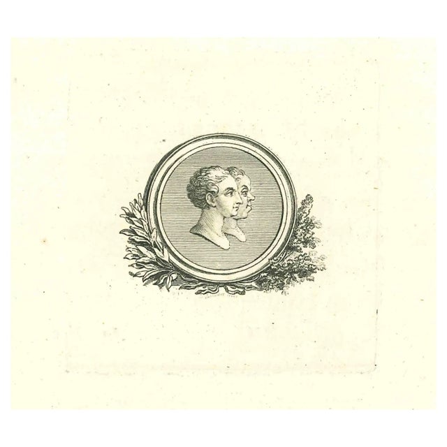 Thomas Holloway, Profiles of Men, Original Etching, 1810 For Sale