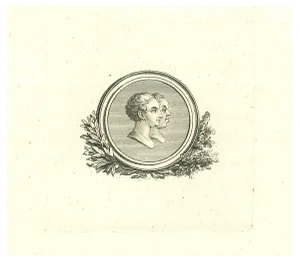 Thomas Holloway, Profiles of Men, Original Etching, 1810