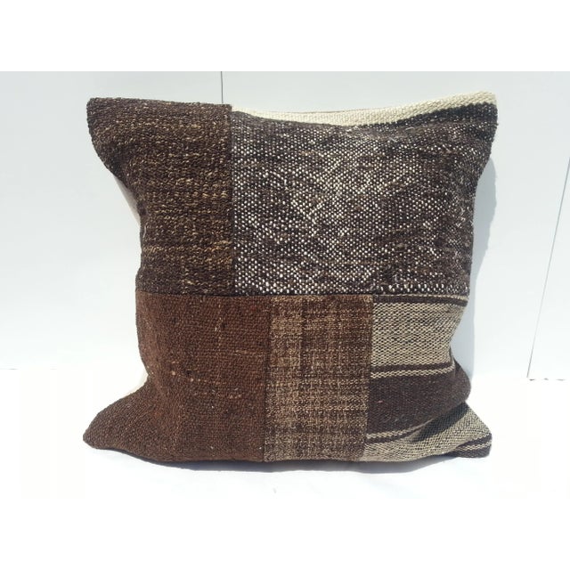 Pillow cover made from handwoven vintage Turkish Anatolian rugs. We collect old vintage rugs, cut them and design our own...