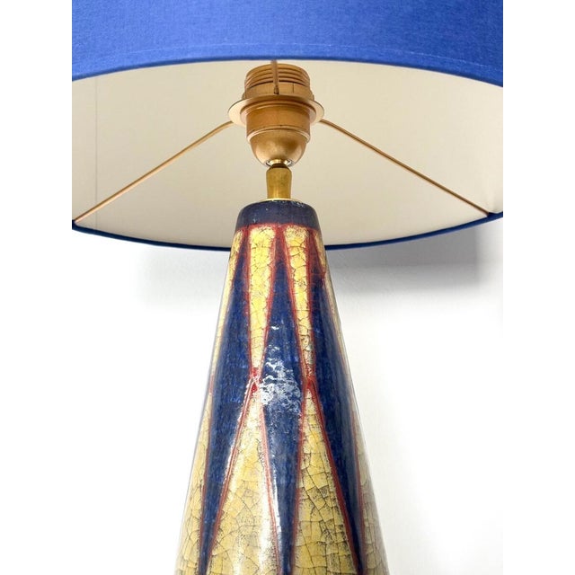 Mid-Century Modern Desk Table Lamp in Ceramic, 1950s For Sale - Image 4 of 5