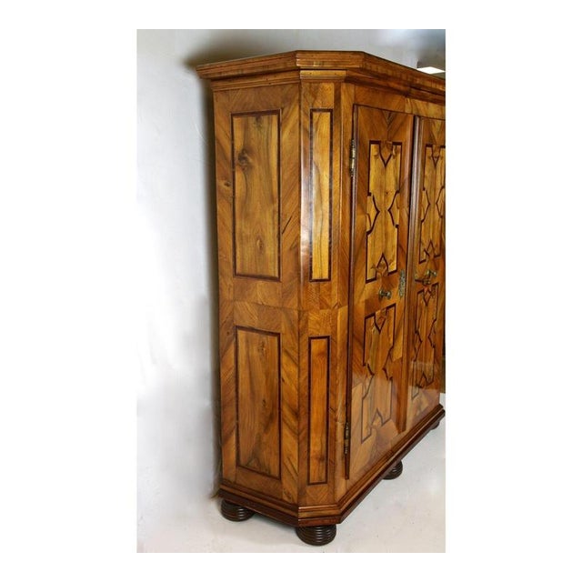 Baroque Cabinet with Inlay Works in Nutwood, Plum and Oak, 1780s For Sale - Image 4 of 18