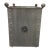 Vintage French Orangerie Style Galvanized Zinc Square Planter Box For Sale