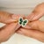 Natural Malachite Butterfly Ring with Diamonds Valentine Gift in 14k Yellow Gold featuring natural malachite of 0.81...
