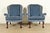 A gorgeous pair of Chippendale or Georgian style wingback library chairs, lounge chairs, or fireside chairs By Kindel...