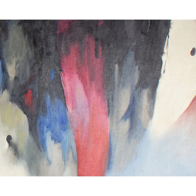 1970s 1970s “Something’s Happening” Oil on Canvas Painting by George Joseph Moody For Sale - Image 5 of 9