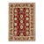 Red & Beige Persian-Style Floral Wool Rug, Natural Dyes, 3'4" X 4'11" For Sale
