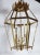 Italian 1960s Vintage Hexagonal Brass Lantern For Sale - Image 3 of 8
