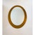 Italy 1970s Very elegant oval shaped Italian wall mirror from the 70s. This wall mirror convinces with its frame of brown...