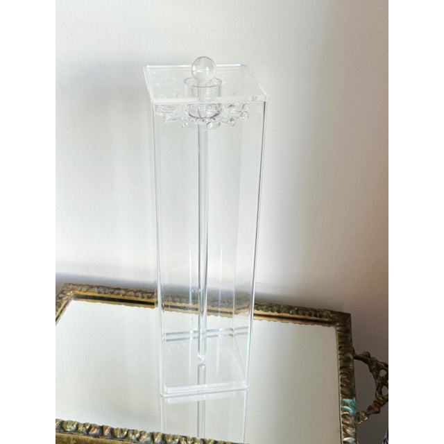 Plastic Postmodern Acrylic Jewelry Caddy Necklace Holder For Sale - Image 7 of 17
