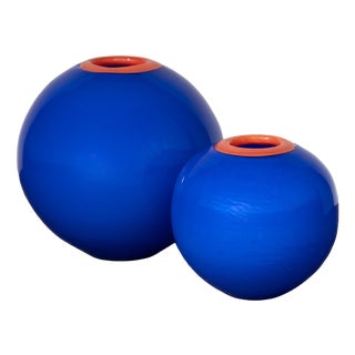 Swedish Vases by Martti Rytkonen for Kosta Boda, 1980s, Set of 2 For Sale