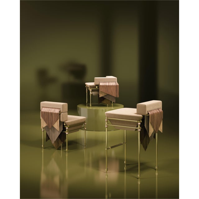 Seraphine Bar Chair with Fringes from Ottiu For Sale - Image 10 of 16