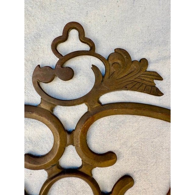 Figurative Vintage Overscale Decorative Brass Skeleton Key Wall Sculpture For Sale - Image 3 of 10