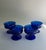 Blue Mid 20th Century Set of 4 Colony Glass Co. Crown Cobalt Blue Pedestal Dishes For Sale - Image 8 of 16