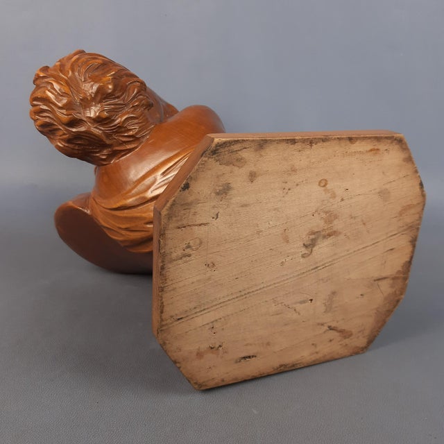 Carved Wooden Sculpture of Mother with Child, Italy, 1960s For Sale - Image 9 of 16