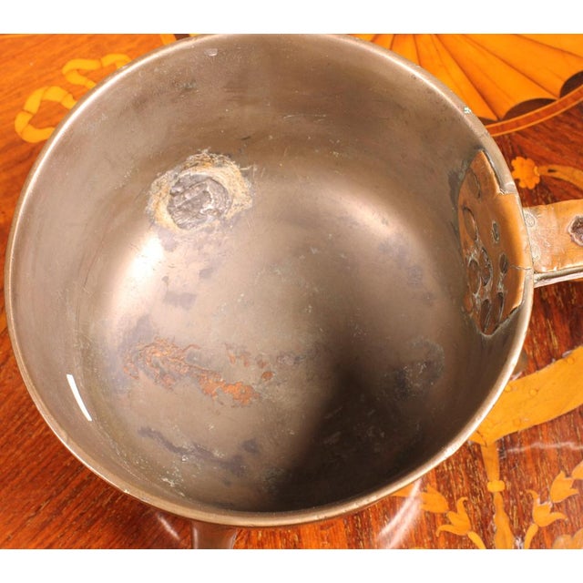 17th Century Tripod Apothecary Skillet from the Ward Rvmens Family, 1698 For Sale - Image 9 of 10