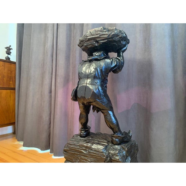 Swiss Artist, Black Forest Gnome or Dwarf, Late 19th Century, Limewood For Sale - Image 10 of 18
