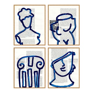 Architectural Details Set of 4 by Virginia Chamlee in Gold Frame, Small Art Print For Sale