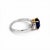 Late 20th Century Vintage 18k Gold Trilogy Ring — 3.55ct Unheated Vivid Blue Madagascar Sapphire, Size 7 For Sale - Image 5 of 6