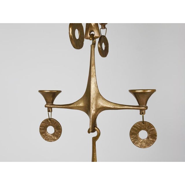 Large Brutalist Hanging Ceiling Candelabra by Michael Harjes, 1970s For Sale - Image 16 of 18