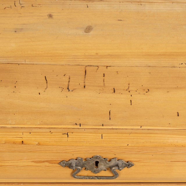 Wood 19th Century Danish Pine Chest of Four Curved Drawers For Sale - Image 7 of 16