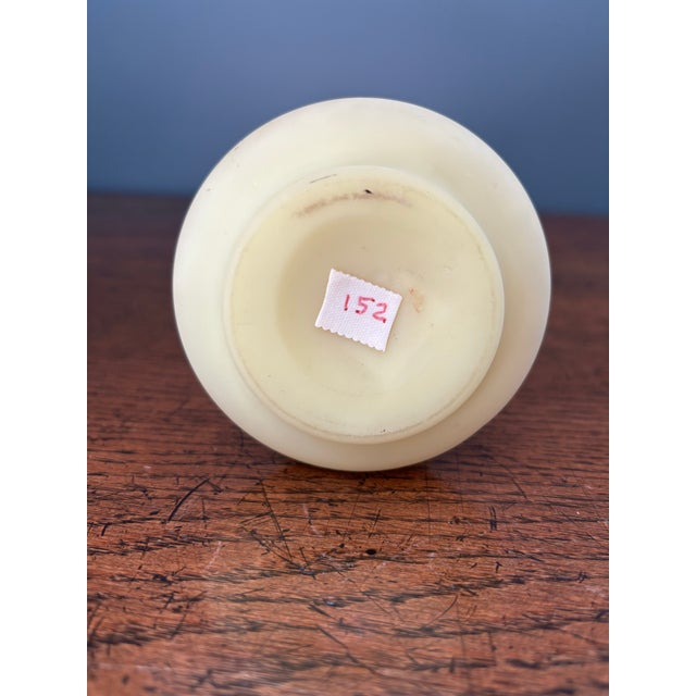 Antique Victorian Burmese Uranium Glass Vase 4.5" Thomas Webb/ Mount Washington Ruffled Glow For Sale In Seattle - Image 6 of 10