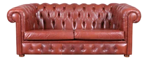 Vintage Leather Chesterfield Loveseat