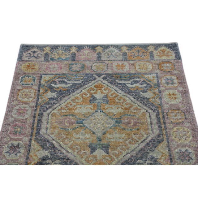 Early 21st Century Multicolor Handwoven Turkish Oushak Rug 3'1" X 5'11" For Sale In Houston - Image 6 of 9